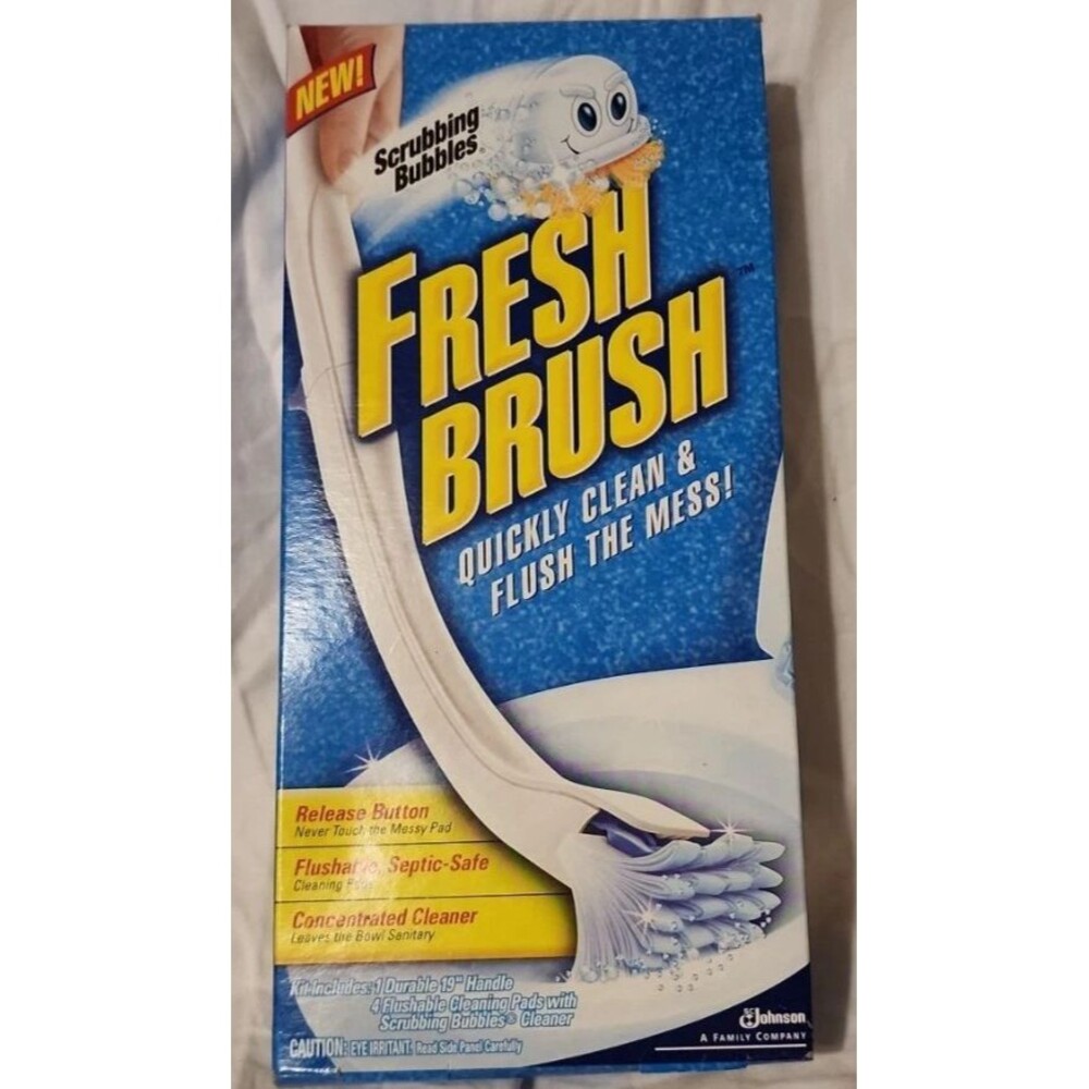Scrubbing Bubbles Fresh Brush Starter Kit Toilet NOS Flushable Pads